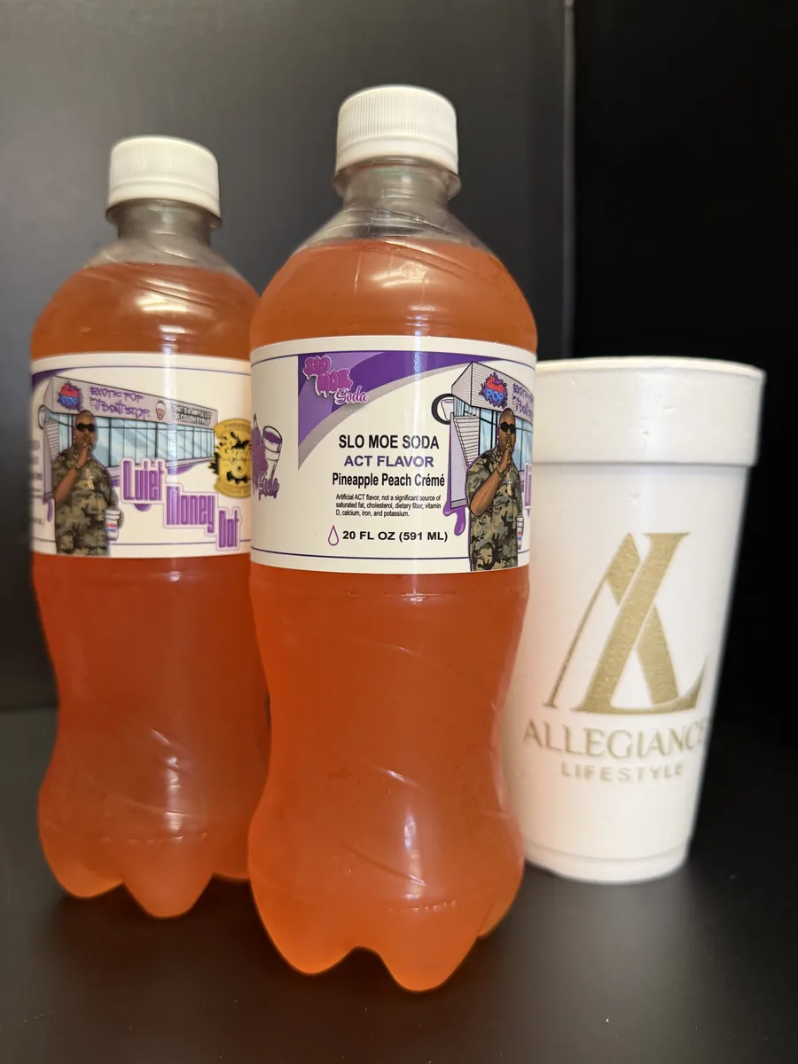 Pineapple Peach Cream soda bottle